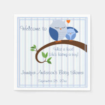 Ein Hoot! Blue Owls Baby Dusche Napkins
