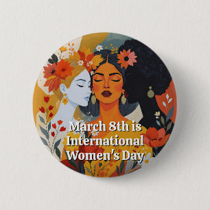 Ein hübscher Internationaler Frauentag Button