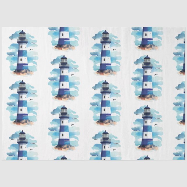 Ein Hübsches Design der Blue Nautic Series 9 Seidenpapier (Vorderseite)