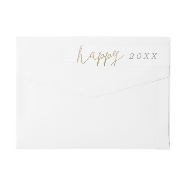 Ein Hübsches Frohes Rücksendeadresse-Label für das (Rückseite)