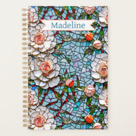 Ein Hübsches Imitat Mosaik-Blumenmuster Personalis Planer