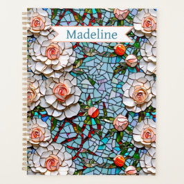 Ein Hübsches Imitat Mosaik-Blumenmuster Personalis Planer