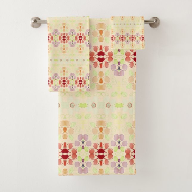 Ein Hübsches Pastell-Badehandtuch-Set Badhandtuch Set (Insitu)
