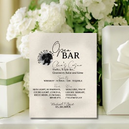 Ein Hund Foto Hochzeit Signature Drink Open Bar Sockelschild