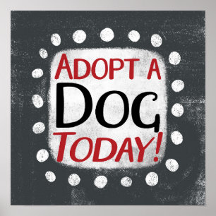 Ein Hund heute Poster Wall Art adoptiert