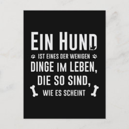  Ein Hund ist Niedlicher Spruch mit Pfoten Postkarte