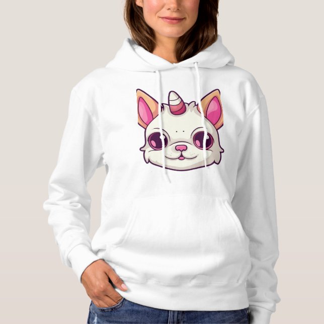 ein Hund mit Einhornhörnern Hoodie (Vorderseite)