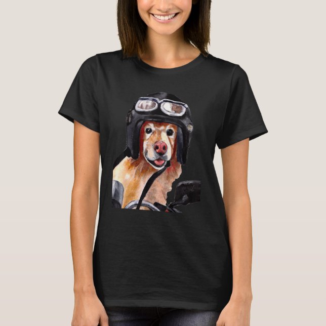 Ein Hund mit Helm und Rad 1 T-Shirt (Vorderseite)