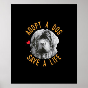 Ein Hund Rette ein Neufundland, das Leben rettet Poster