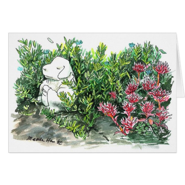 Ein Hund und Blumen (Vorderseite (Horizontal))