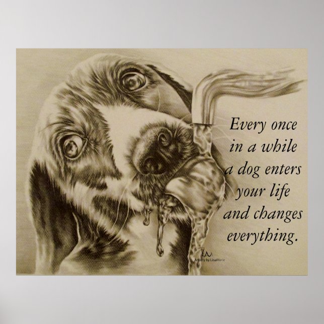 Ein Hund verändert alles - Dog Drink Poster (Vorne)