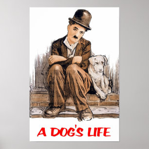 Ein Hundeleben Charlie Chaplin 1918 Klassiker Film Poster