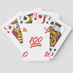 ein hundert Emoji Spielkarten