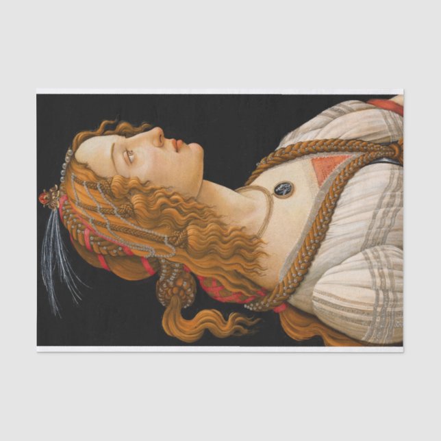 Ein idealisiertes Portrait einer Dame von Sandro B Seidenpapier (Vorderseite)
