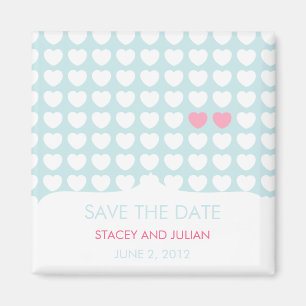 Ein im Million Herz-Save the Date Magneten Magnet