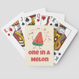 Ein in einem Melon - Watermelon Spielkarten Design