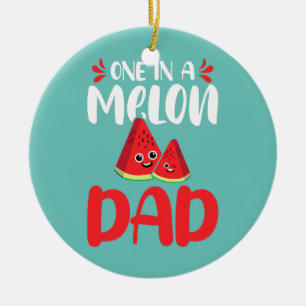 Ein In Einem Melone Papa Wassermelone Lustige Fami Keramik Ornament
