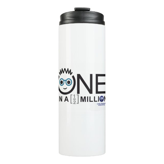 Ein in einer halben Million Logo - Kaffee Tumbler Thermosbecher (Vorderseite)