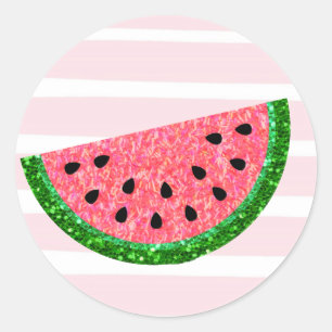Ein in einer Melone, Wassermelone-Aufkleber, Runder Aufkleber
