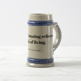 Ein inspirierendes Zitat für Läufer Bierglas