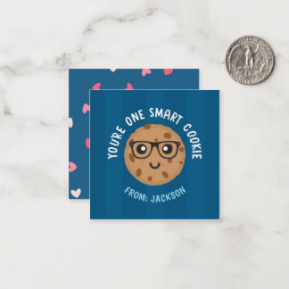 Ein intelligenter Valentinstag-Aufkleber für Kekse Mitteilungskarte
