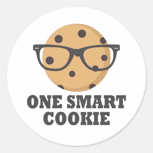 Ein intelligentes Cookie Runder Aufkleber (Vorderseite)