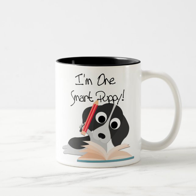 Ein intelligentes Puppy Zweifarbige Tasse (Rechts)