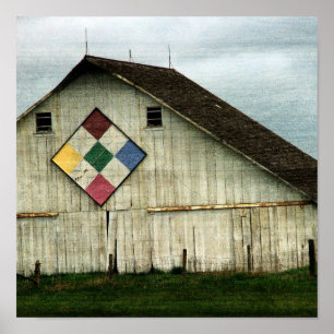 Ein Iowa Barn Quilt Poster