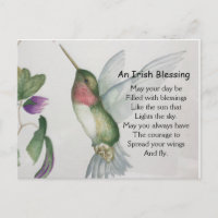 Ein irischer Segen Courage Hummingbird Wings