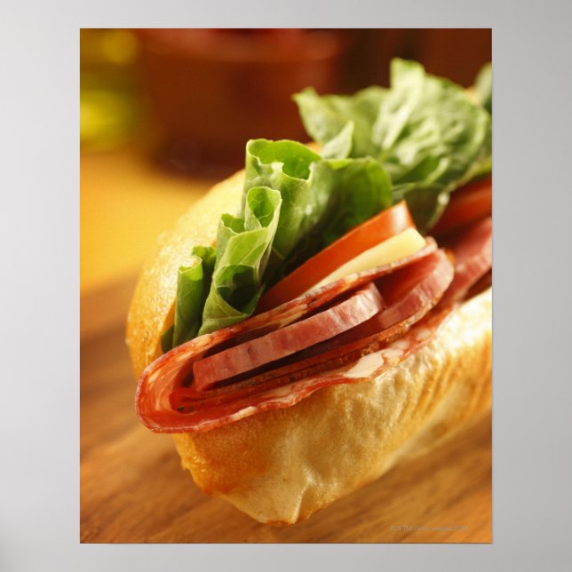 Ein italienisches Untersandwich mit Poster (Vorne)