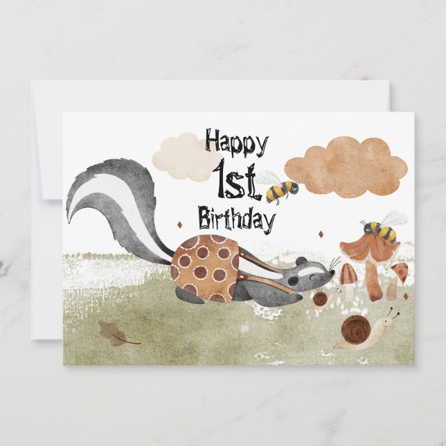 Ein Jahr alt Baby Baby Tier Geburtstag (Vorderseite)