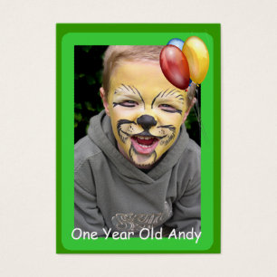 Ein Jahr alt Geburtstag Fotokarten