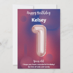 Ein Jahr alte Happy Birthday Card