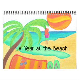 Ein Jahr am Strandkalender Kalender