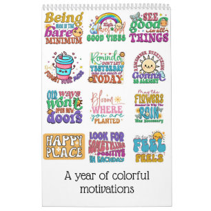 Ein Jahr der bunten Motivationen Kalender