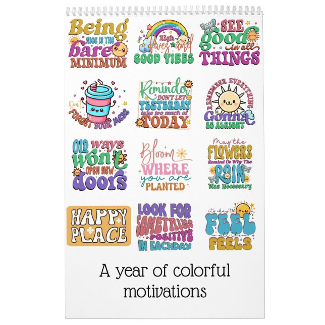 Ein Jahr der bunten Motivationen Kalender (Titelbild)
