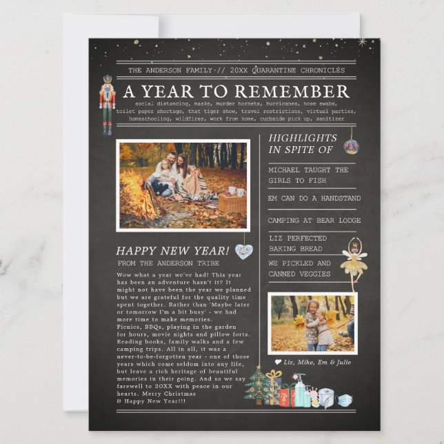 Ein Jahr der Erinnerung | Weihnachts-Flyer (Vorderseite)