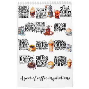 Ein Jahr der Kaffeeinflüsse Kalender
