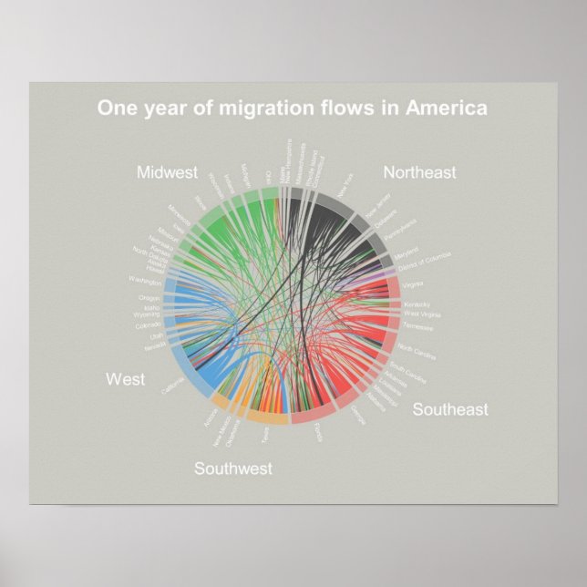 Ein Jahr der Migrationsströme in Amerika Poster (Vorne)