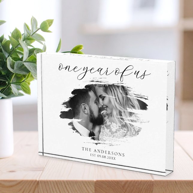 Ein Jahr des ersten Hochzeitstages Fotoblock (Von Creator hochgeladen)
