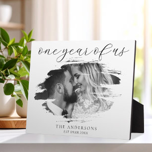 Ein Jahr des ersten Hochzeitstages Fotoplatte