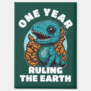 Ein Jahr Geburtstag Baby Dinosaurier Magnet