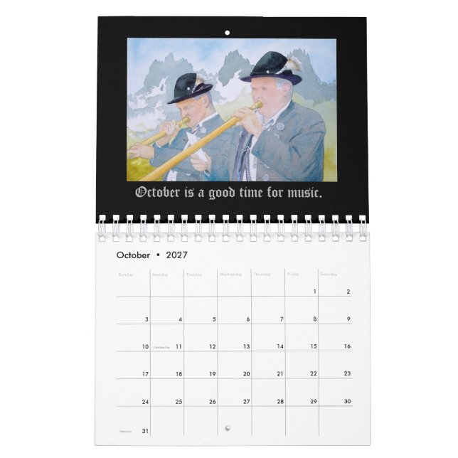 Ein Jahr in Deutschland-Kalender Kalender (Okt 2027)