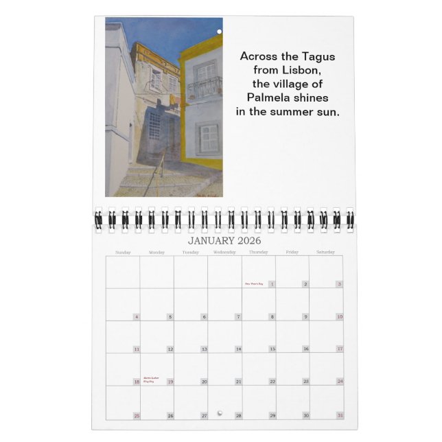 Ein Jahr in Portugal - ein Kalender der Aquarelle (Jan 2026)