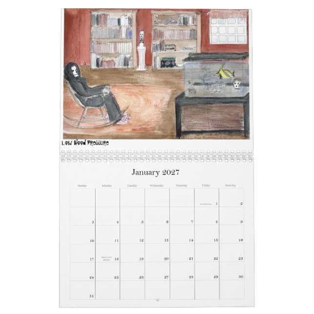 Ein Jahr mit Tod Kalender (Jan 2027)