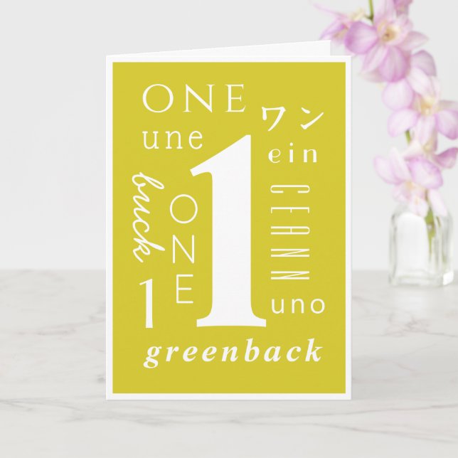 Ein Jahr nüchtern Karte (Orchidee)