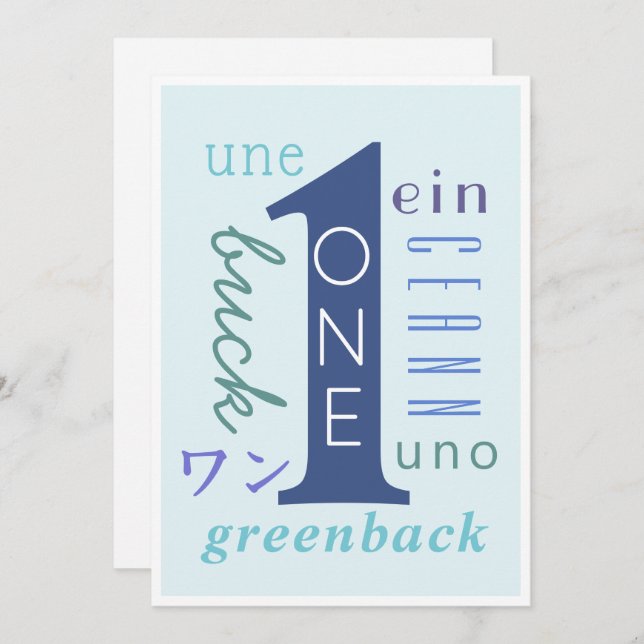 Ein Jahr nüchtern Karte (Vorne/Hinten)