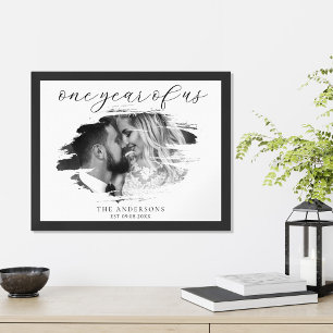 Ein Jahr Personalisierter Hochzeitstag Poster