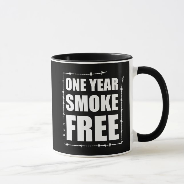 Ein Jahr rauchfreier Jahrestag Tasse (Rechts)