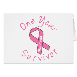 Ein Jahr-Überlebender (Kreis-rosa Band)